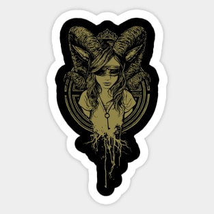 occult girl Sticker